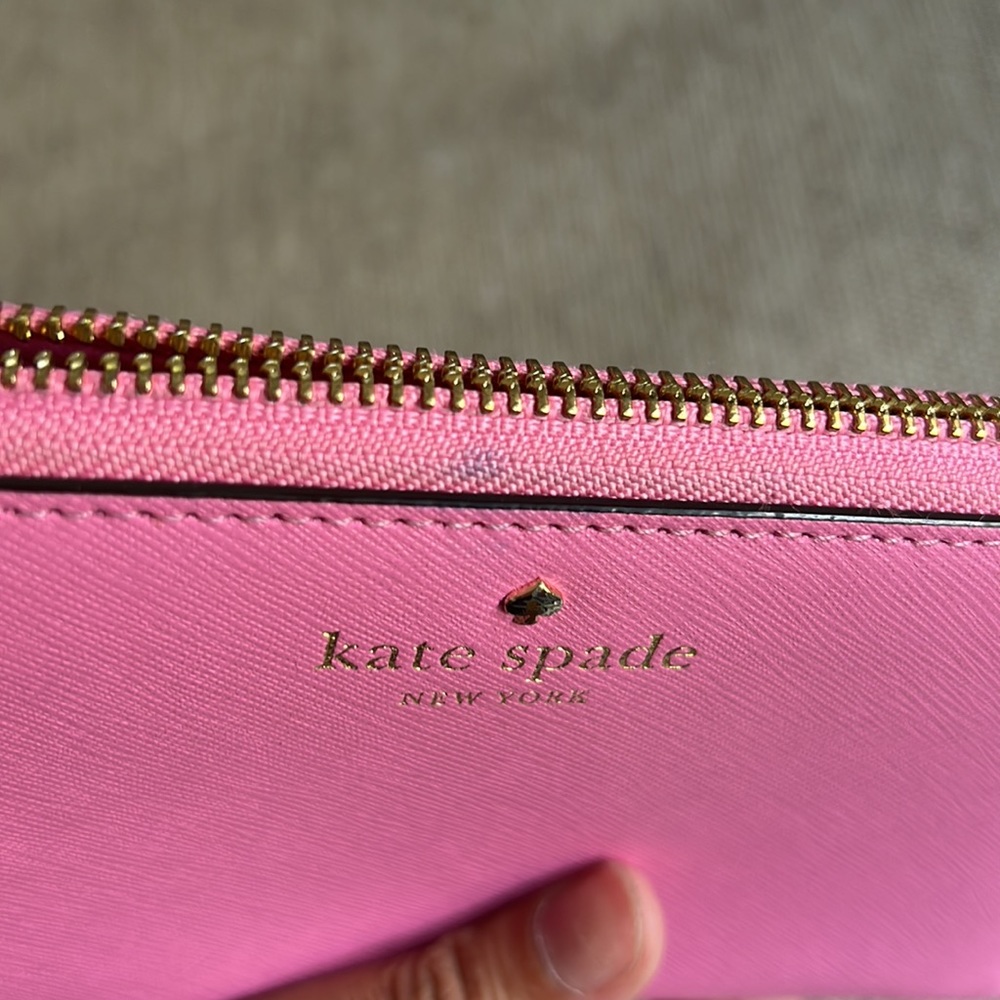 Pink Kate Spade Zip Wallet - Picture 4 of 4